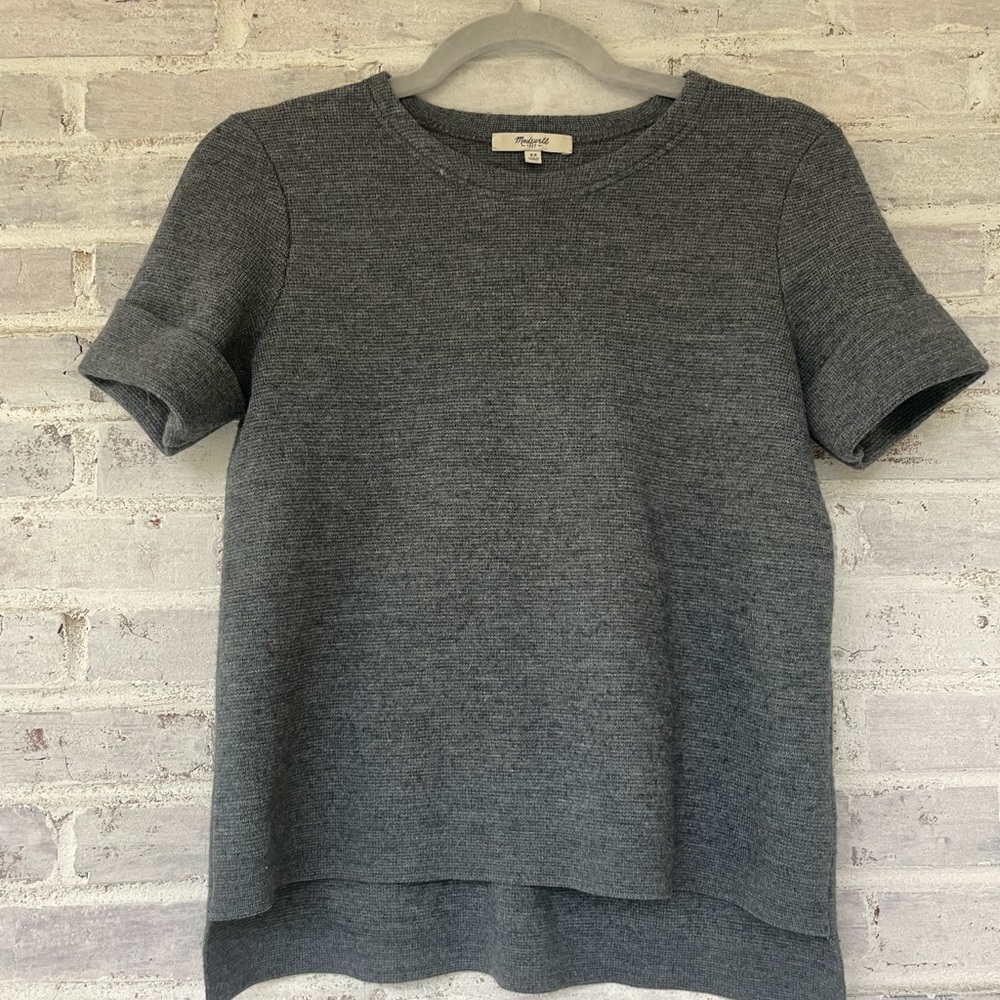 Gray Boxy Relaxed Short Sleeve Shirt